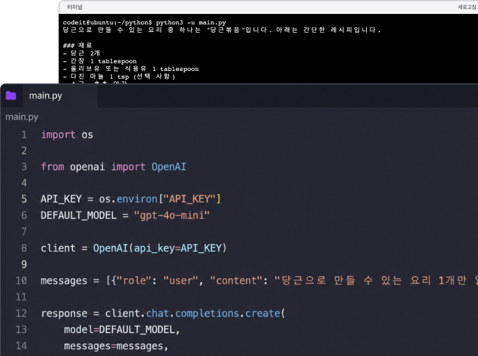 OpenAI API 실행기 이미지
