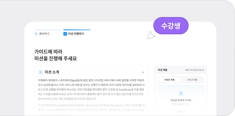 홍보 PPT 색상과 배경을 고르는 수강 전 상태 예시