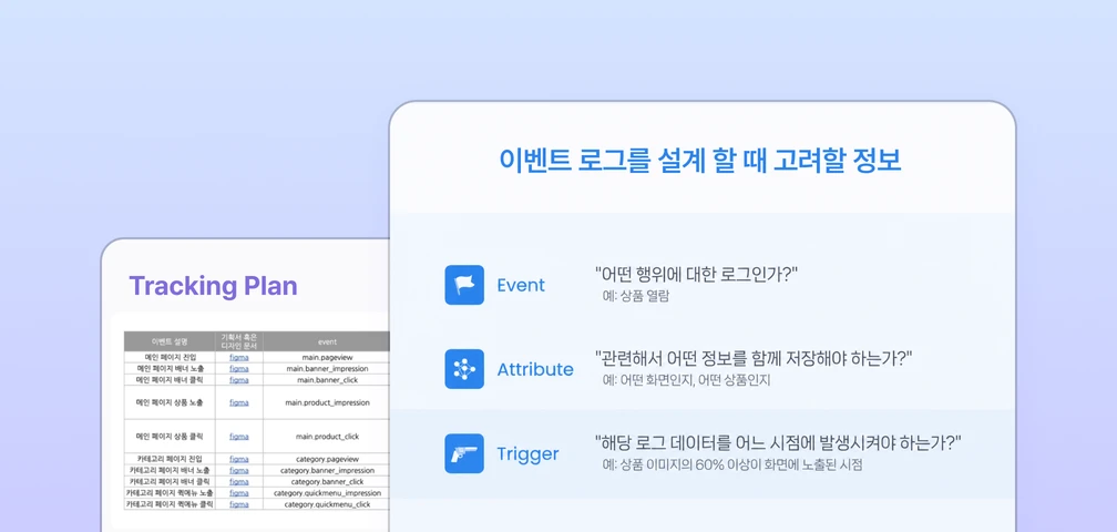 Tracking Plan을 작성하는 예시 화면